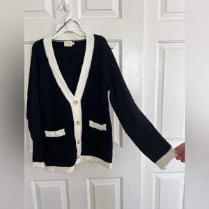 Dreamers by debut size s/m black and white cardigan sweater great condition